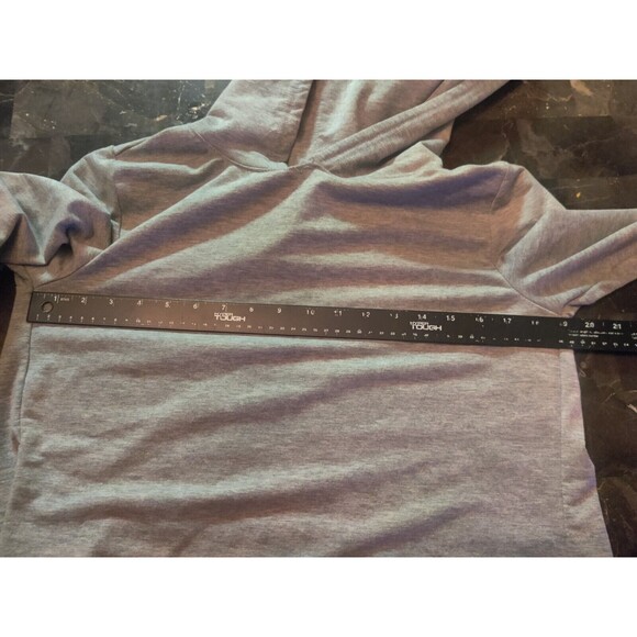 SCORPIO SOL Gray Split Back Yoga Athletic Hoodie Hooded Sweatshirt Womens Size M - Picture 7 of 9